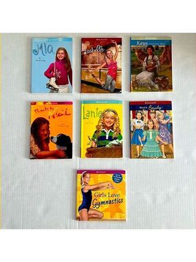 Vtg American Girl Kids Book Set Multicolor Gymnastics Dance Animals Ice Hockey
